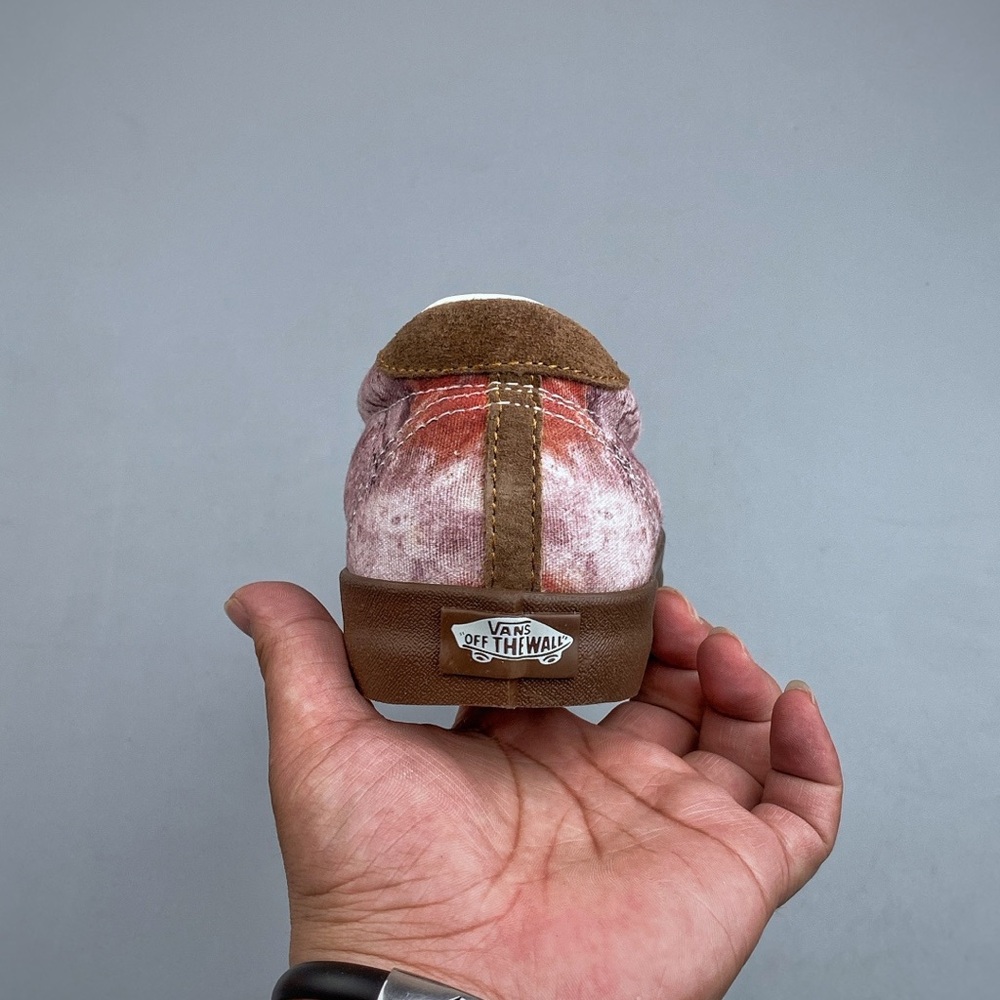Vans Low Top Sneakers in Brown, Pink & Cream - Picture 7 of 9